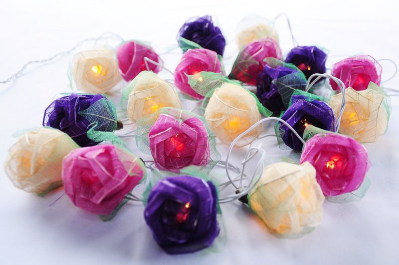 20 Romantic Rose String Lights for Decoration Wedding Party Bedroom Patio - Lighting - Other Materials 