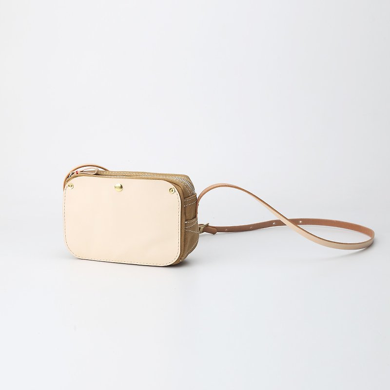 BOX | Lunch bag camera bag small square bag literary ladies mini light shoulder bag - กระเป๋าแมสเซนเจอร์ - หนังแท้ สีน้ำเงิน