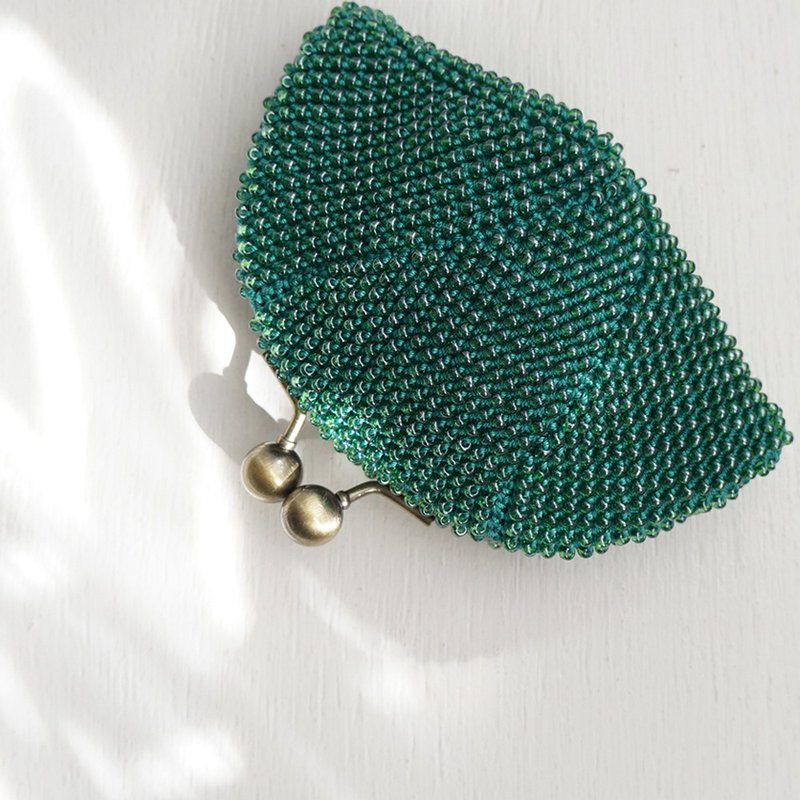 Ba-ba (m) Beads crochet pouch No.2120 - 化妝包/收納袋 - 其他材質 綠色