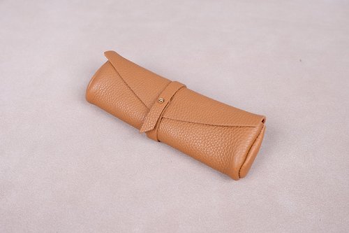 riobrenn Handmade high grade Germany Leather pencil case (Brown)