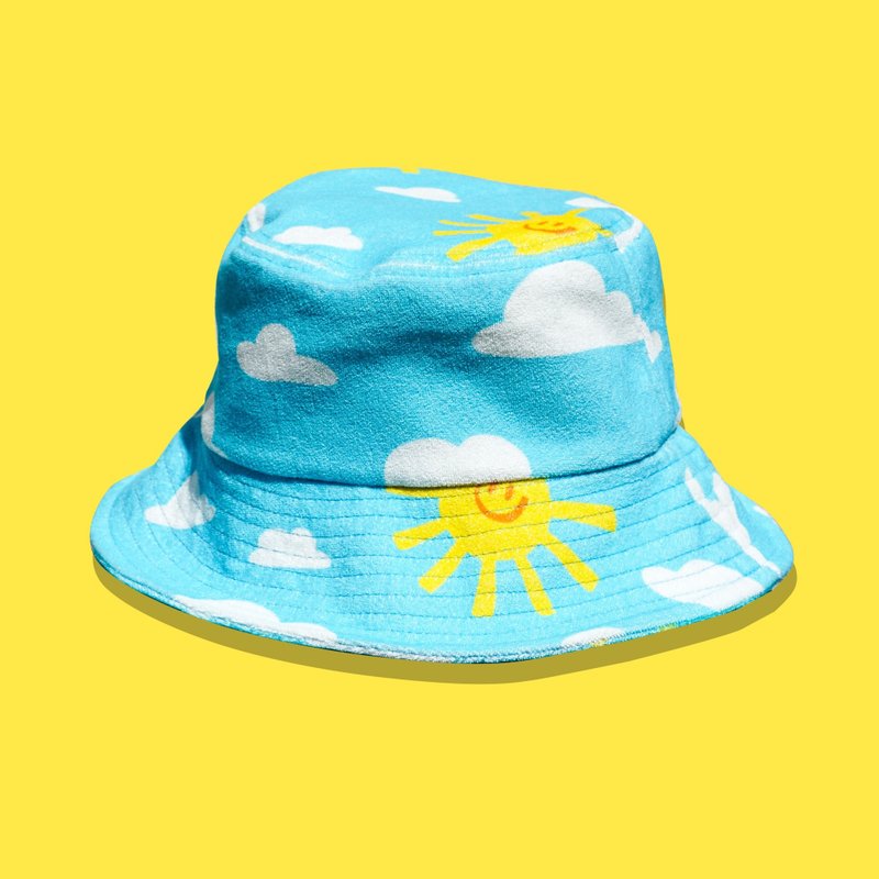 หมวกบักเก็ต ลาย Sunny Day - หมวก - ผ้าฝ้าย/ผ้าลินิน หลากหลายสี