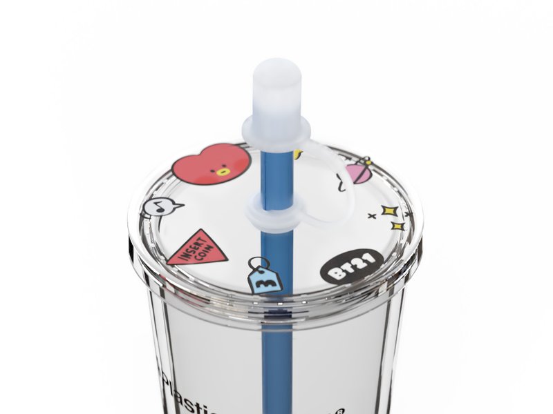 BT21 minini TATA 透明吸吸杯 - 其他杯子 - 塑膠 透明