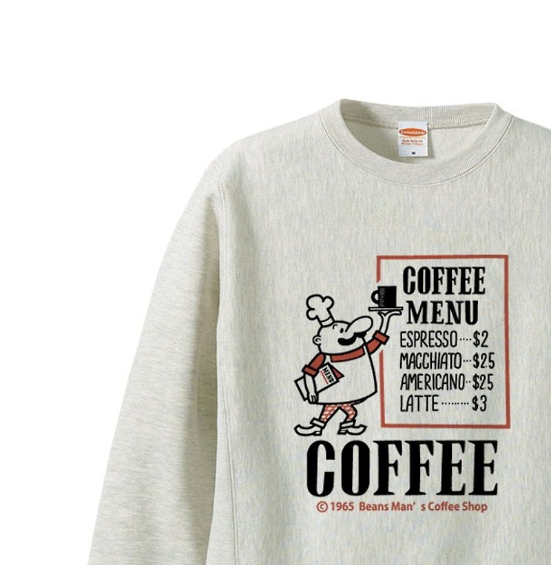 【厚手生地】【あったか】ビーンズマンのCOFFEE SHOP　 S～XL　トレーナー【受注生産品】 - 男 T 恤 - 真皮 