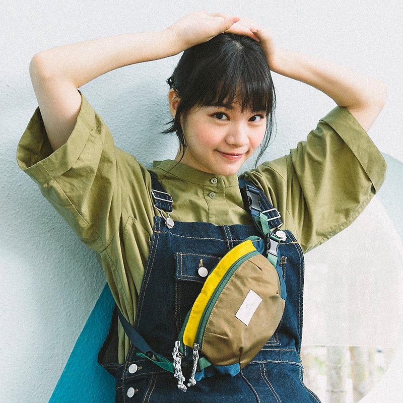 Doughnut Yao Aining Shoulder Bag-Navy Yellow - Messenger Bags & Sling Bags - Other Man-Made Fibers Multicolor