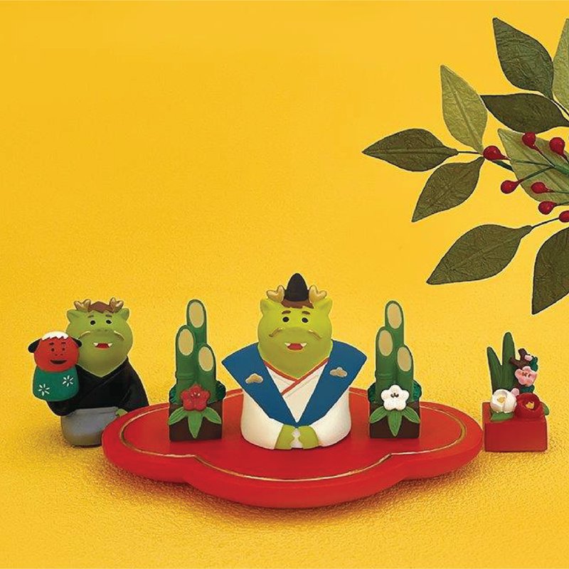 日本Decole Concombre - 開運福龍 - 擺飾/家飾品 - 樹脂 多色