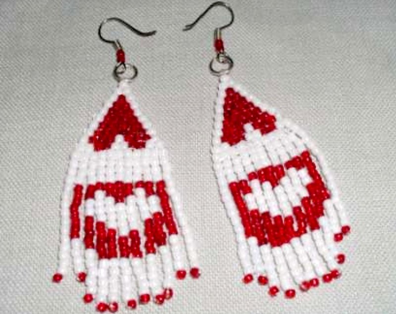 Beading pattern PDF. Heart earrings, a lovely gift. Digital tutorial PDF. - DIY Tutorials ＆ Reference Materials - Other Materials 