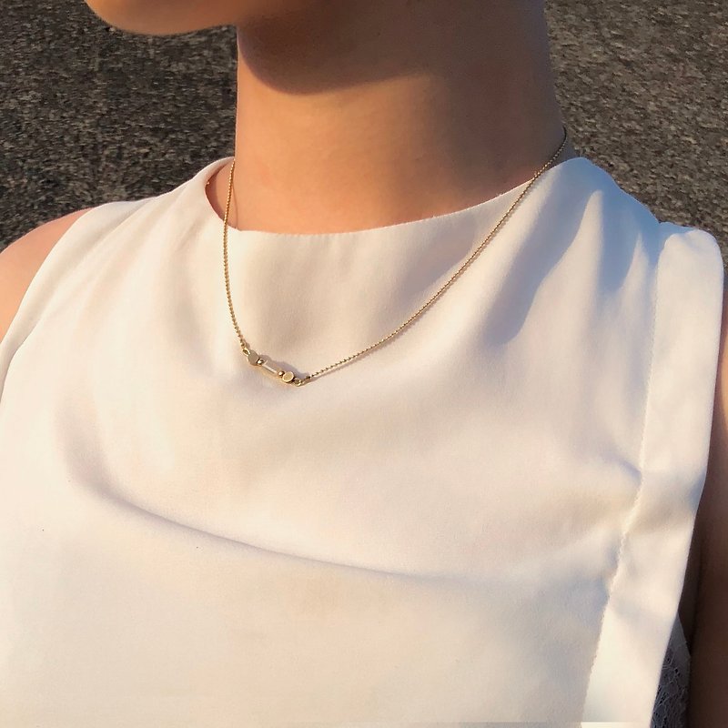 琉璃鎖鏈項鍊 (白) - Glass Chain necklace (white) - 頸鏈 - 琉璃 白色