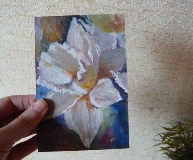 「白い花」 日本画　油彩　絵画　サイン　額縁　インテリア　19 白い花」 日本画 油彩 絵画 サイン 額縁 インテリア 19 白い花