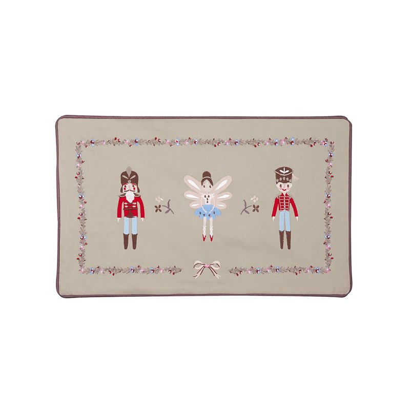 【新品】丹麥GreenGate Cindarella pale grey 刺繡抱枕套 30x50c - 枕頭/抱枕 - 棉．麻 多色