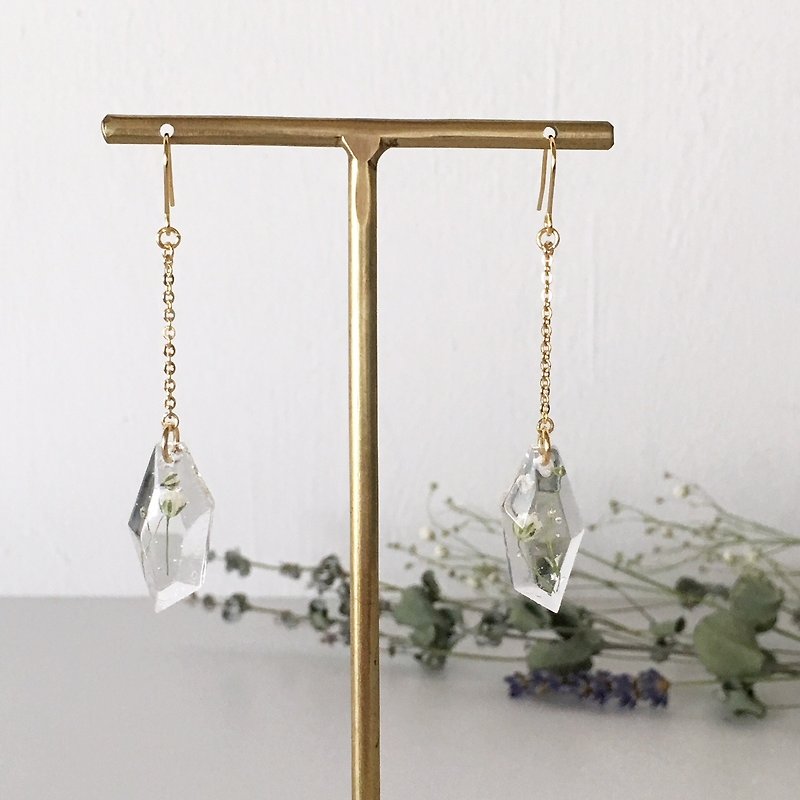 Blurry grass earrings or earrings Vol.4 - Earrings & Clip-ons - Other Materials Transparent
