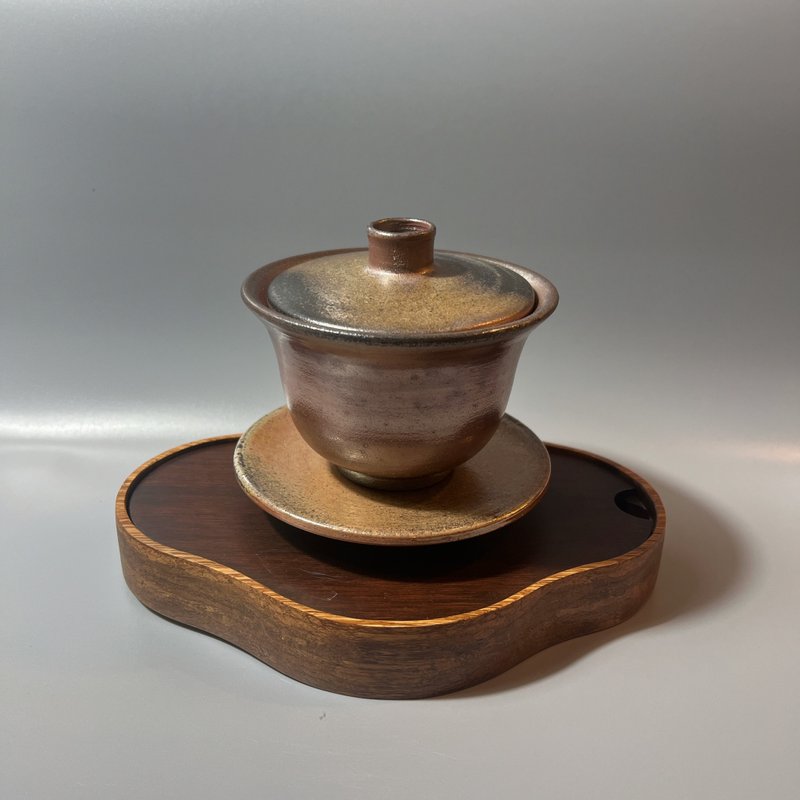 柴燒玫瑰金蓋杯 / 三才杯  / 小平凡手作 - 茶壺/茶杯/茶具 - 陶 