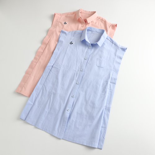 BIR自然棉麻品牌服飾 【出清優惠】印花連身裙 粉紅/藍