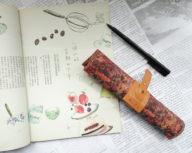 Custom Leather Pencil Case - Pencil Cases - Genuine Leather Multicolor