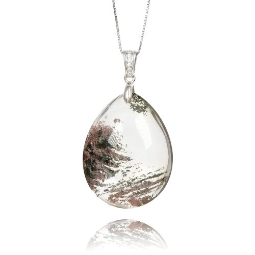 正佳珠寶 Gemsrich Jewelry 【正佳珠寶】綠幽靈 高品極淨水滴 10.3g 綠幽靈吊墜