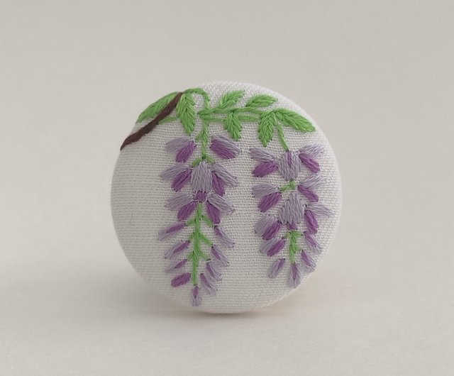 七彩花　お花の刺繍ヘアゴム　レトロの刺繍バッジ 63c09f432d961082c69ee4d78634e1