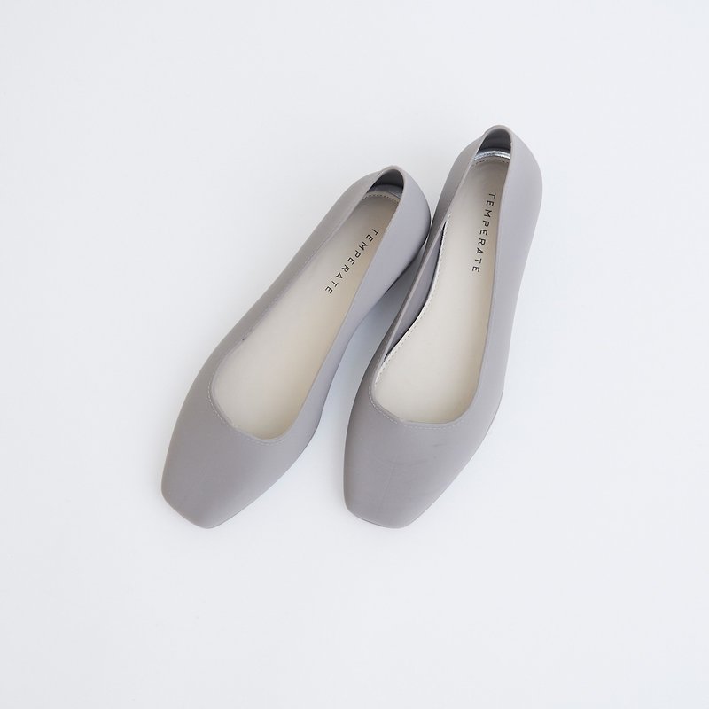 COREY (GREY) PVC WEDGE SOLE PUMPS wedge sole pumps rain shoes - High Heels - Waterproof Material Gray