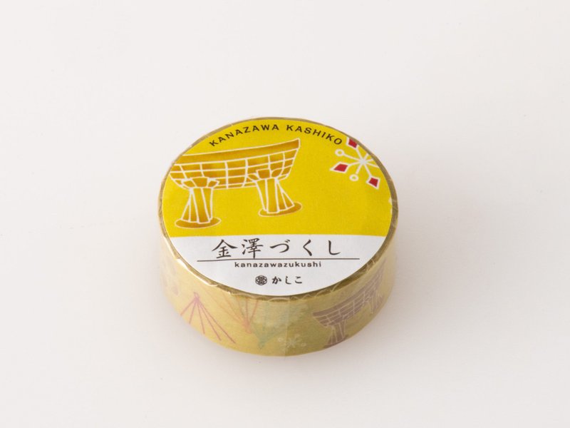 KASHIKO日本傳統藝術和紙膠帶 – 金澤之美 / 日本製 原創 - 紙膠帶/和紙/PET - 紙 黃色