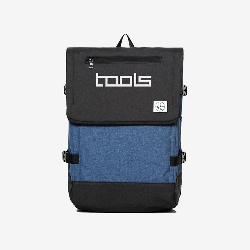 Navy blue 15 吋 notebook after backpack - Backpacks - Polyester Blue