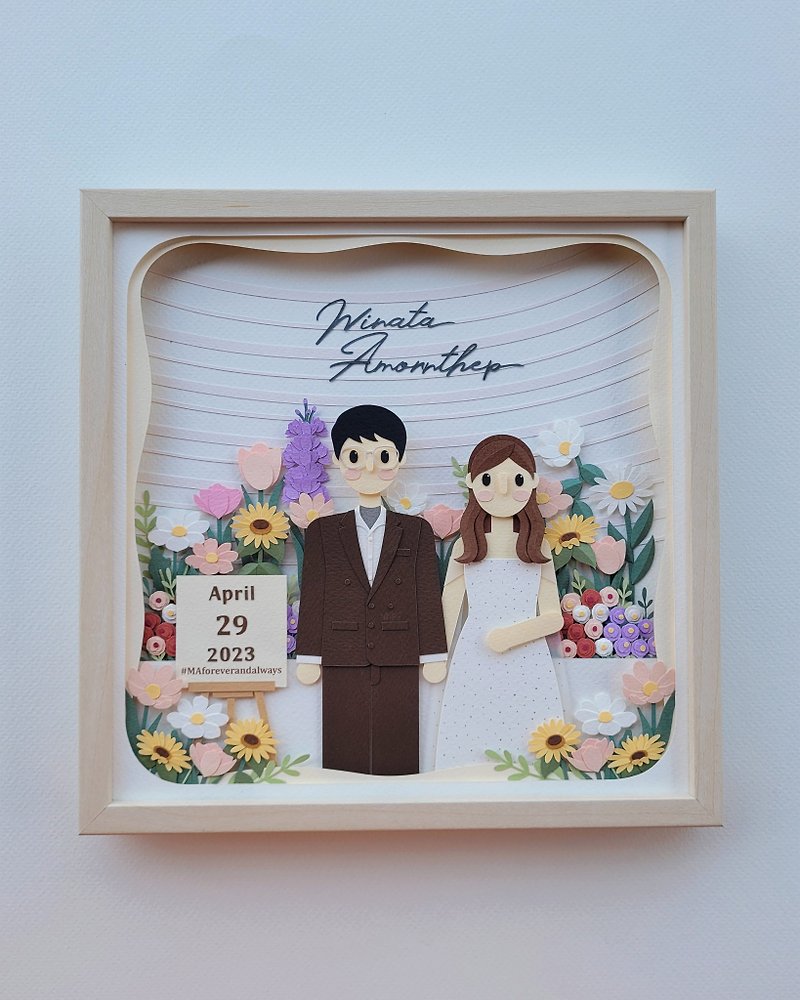 กรอบรูปงานกระดาษ (แบบพิเศษ) : ธีมวันแต่งงาน - กรอบรูป - กระดาษ 
