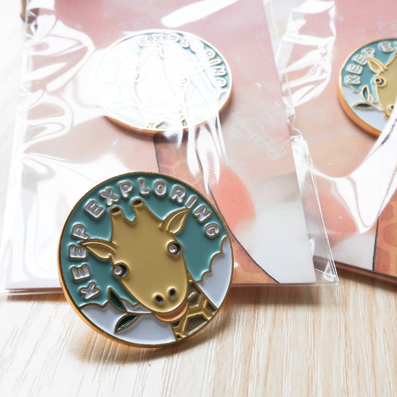 giraffe iron badge | giraffe pin - Cuff Links - Other Metals 