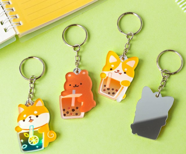 小型ミラーキーリング】かわいい動物シリーズは、ポータブルミラー