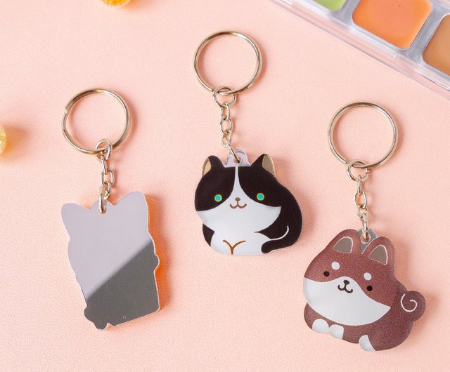 小型ミラーキーリング】かわいい動物シリーズは、ポータブルミラー