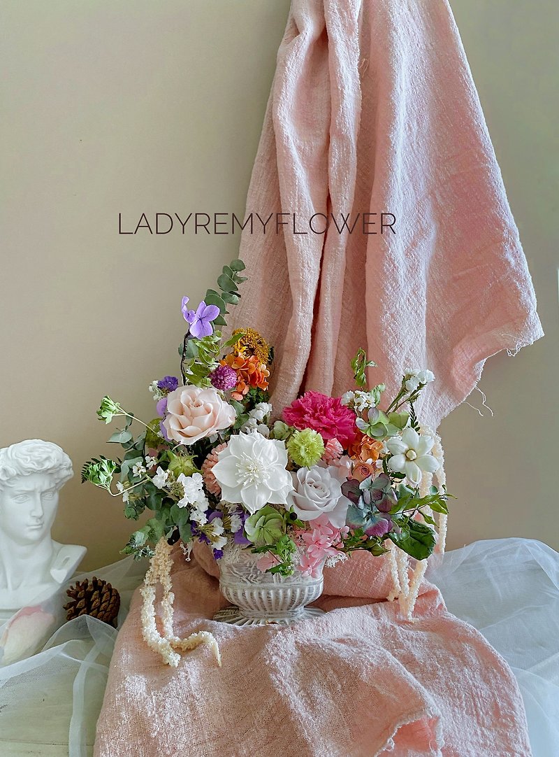 Mother's Day floral class impression oil painting table flowers - Plants & Floral Arrangement - Plants & Flowers 