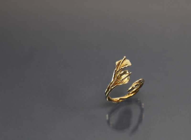 Flower Series - Alocasia Bronze Ring - แหวนทั่วไป - ทองแดงทองเหลือง สีนำ้ตาล