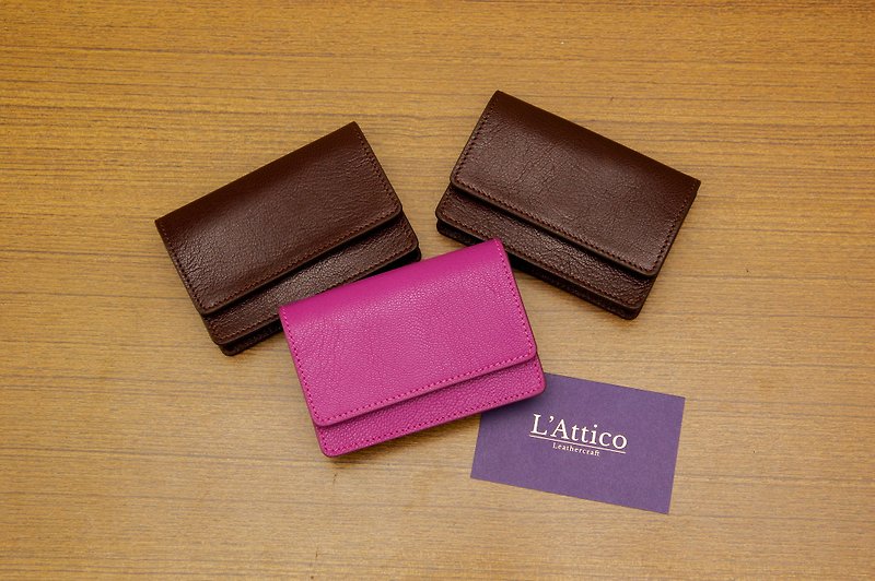 Handmade leather business card holder - ที่เก็บนามบัตร - หนังแท้ 