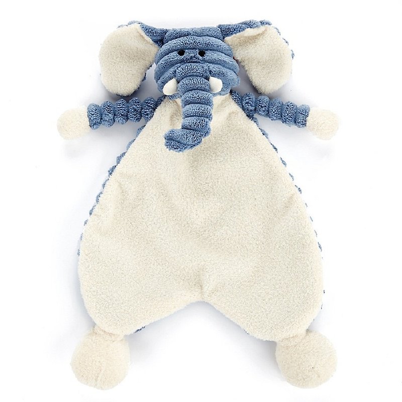 Jellycat Cordy Roy Elephant Soother - ผ้ากันเปื้อน - เส้นใยสังเคราะห์ สีน้ำเงิน