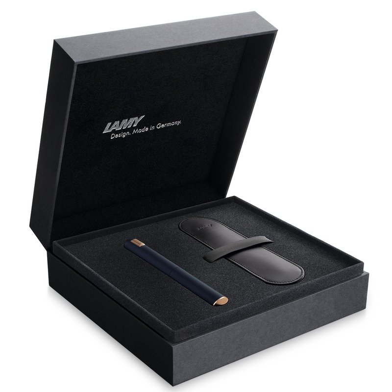 LAMY Fountain Pen Set Gift Box / Dialog CC Focus Series - DARKBLUE Royal Blue - ปากกาหมึกซึม - อลูมิเนียมอัลลอยด์ สีน้ำเงิน