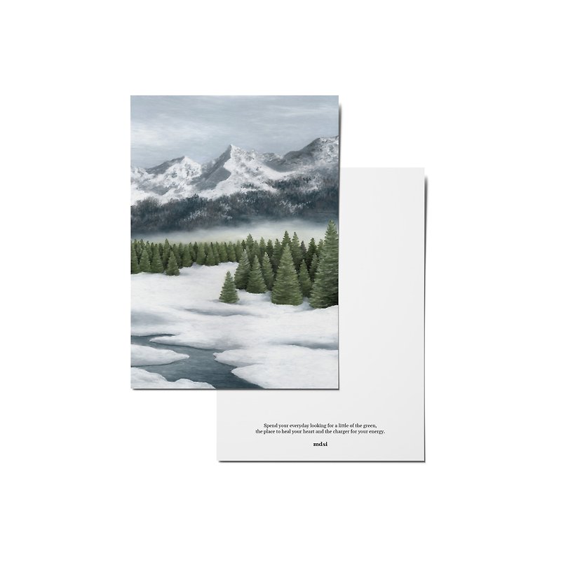 冬の霜 - ポストカード & ポスター - カード・はがき - 紙 