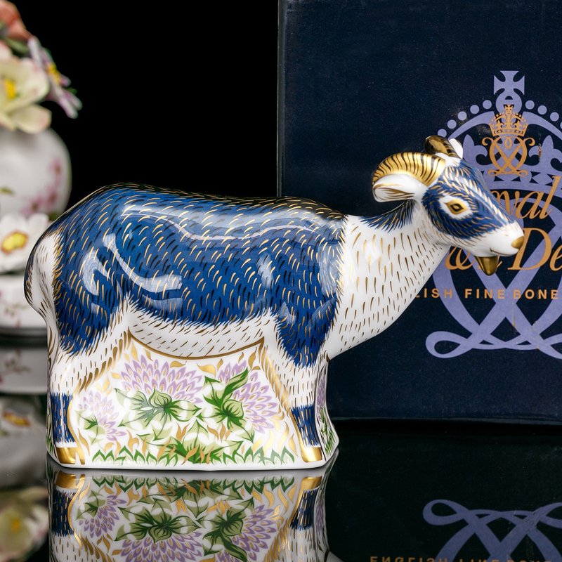 英國製Royal crown derby 2008喜氣洋羊骨瓷書房紙鎮伊萬里擺飾 - 擺飾/家飾品 - 瓷 