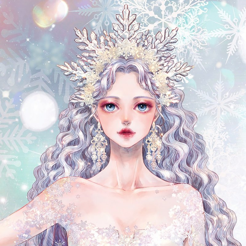 Snow Tiara sticker (8color) - 貼紙 - 紙 
