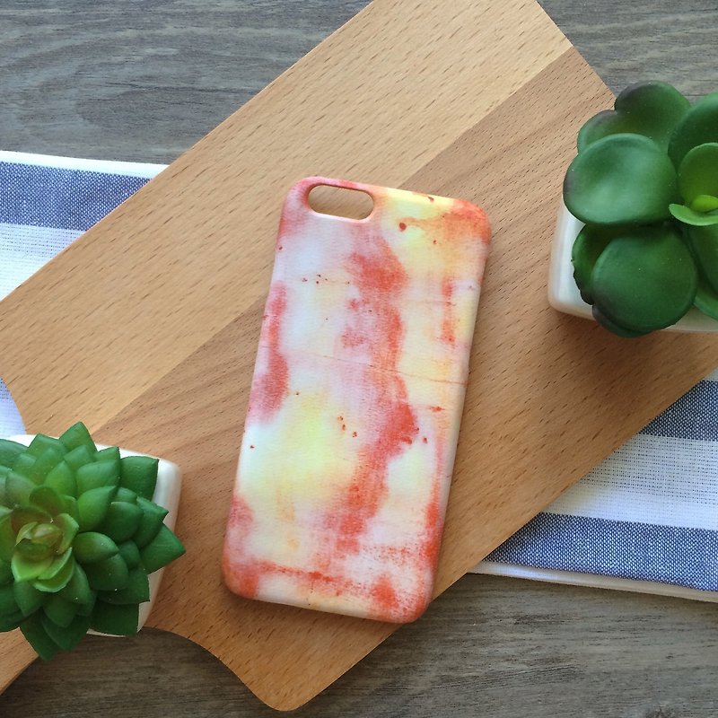 Light yellow and red watercolors. Matte Case (iPhone, HTC, Samsung, Sony) - Phone Cases - Plastic Red