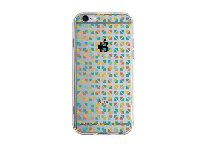70s retro pattern customized transparent mobile phone case for iPhone Samsung - Phone Cases - Plastic Multicolor
