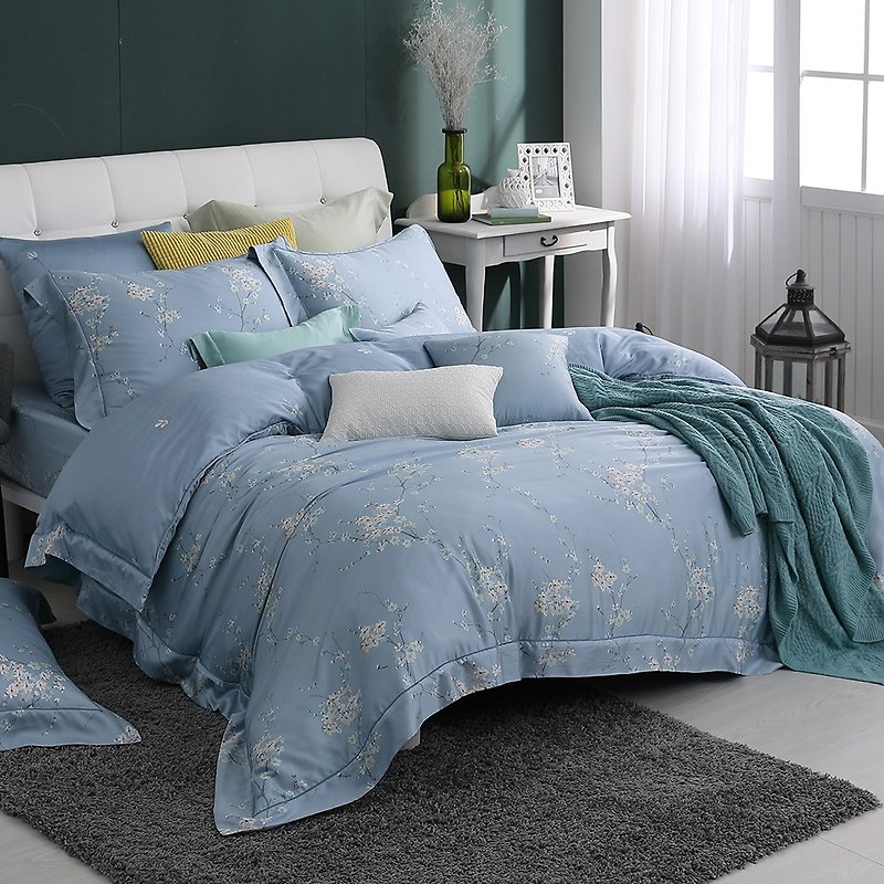 Increase the size - a curtain dream - Tiansi dual-use bedding four-piece group [100% Lysell Tencel] - เครื่องนอน - ผ้าไหม สีม่วง