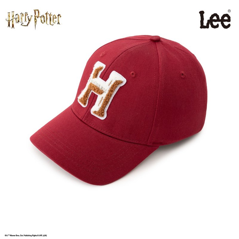 Harry Potter Collection 霍格華茲字母H 燈心絨棒球帽 暗紅 - 帽子 - 棉．麻 紅色