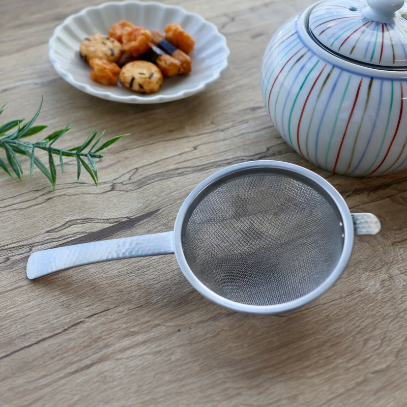 【日本製】 SALUS 和風鎚目紋濾茶器 - 茶壺/茶杯/茶具 - 不鏽鋼 銀色