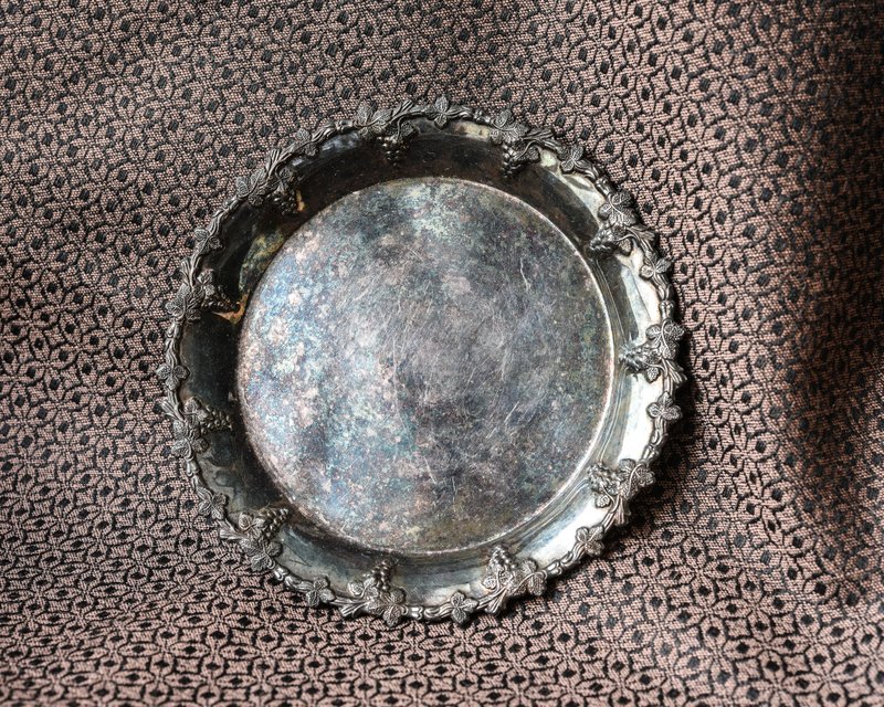 法國 豐收葡萄造型點心茶盤 小碟 - 碟子/醬料碟/醬油碟 - 其他金屬 
