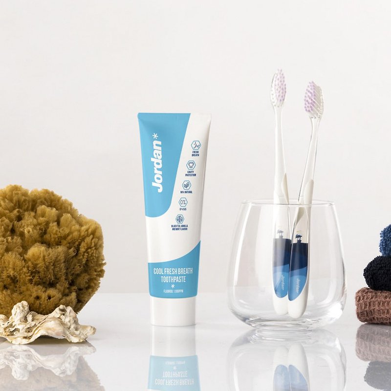 【Jordan】Fresh Four Seasons Toothbrush & Toothpaste Set - อุปกรณ์ห้องน้ำ - พลาสติก หลากหลายสี