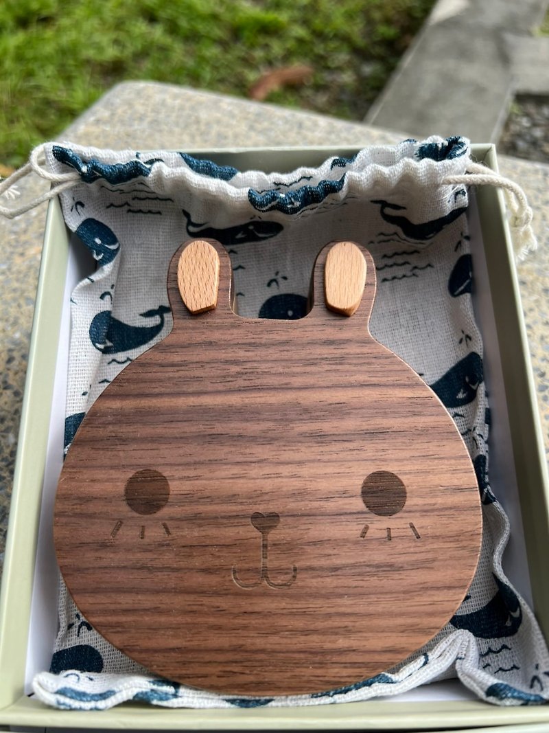 Aoki Workshop/ Customizable-Baby Tooth Box (Rabbit) - Storage - Wood Brown