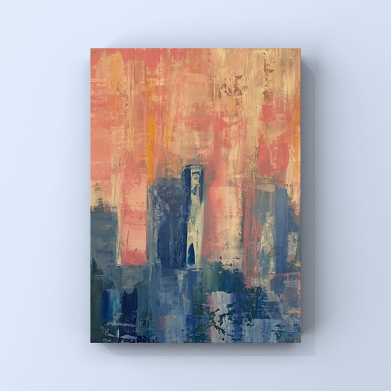 Afterglow of the setting sun—Abstract painting/home decoration/hanging painting - โปสเตอร์ - อะคริลิค 