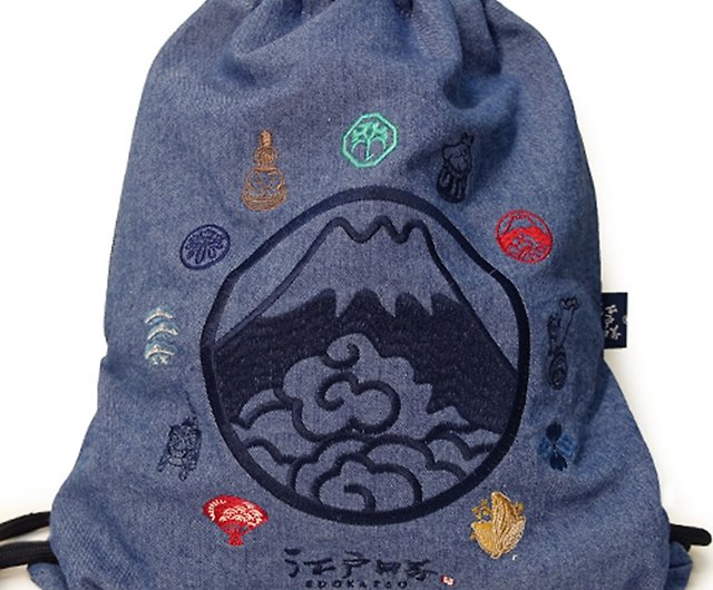 Drawstring Backpack Mount Fuji Shoulder Bags
