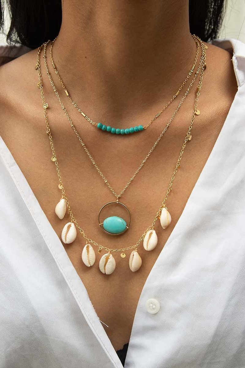 Lipe Necklace - 長頸鍊 - 其他材質 金色