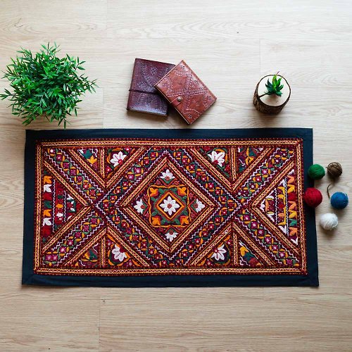 Tramper 印度沙漠 水煙刺繡 手工編織地毯 - 七葉樹