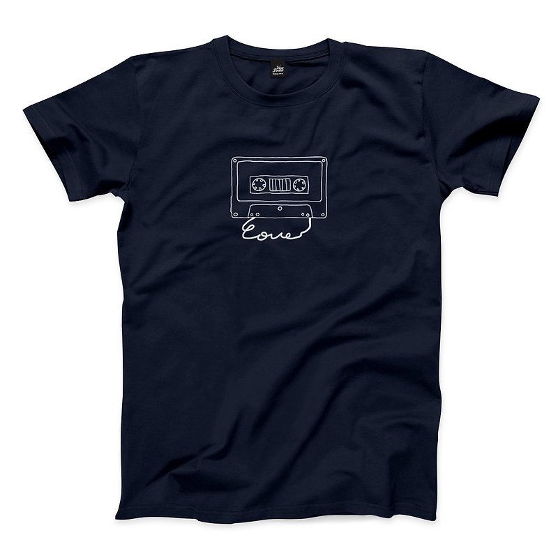 Cassette Generation-Navy-Neutral T-shirt - Men's T-Shirts & Tops - Cotton & Hemp Blue
