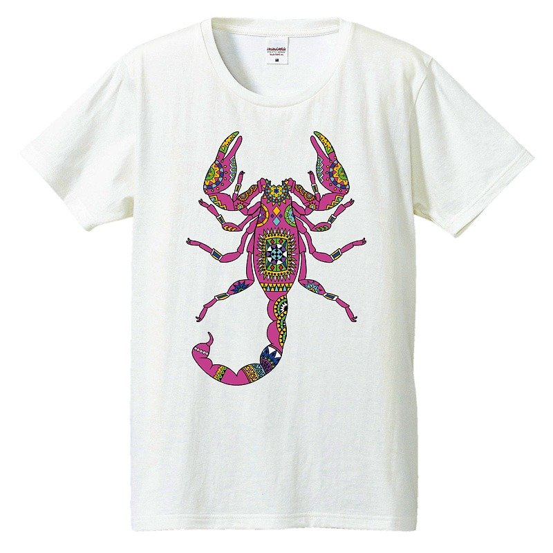 Tシャツ / Ethnic scorpion - Tシャツ メンズ - コットン・麻 ホワイト