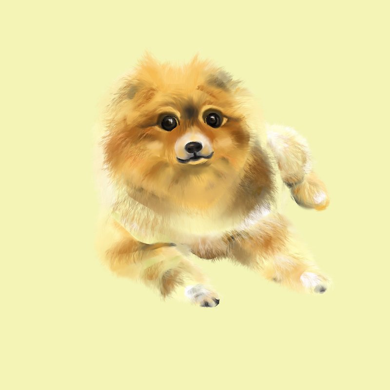 電繪-客製寵物貓狗畫像委託肖像畫 -似顏繪-毛孩紀念 - 喜帖 - 其他材質 粉紅色