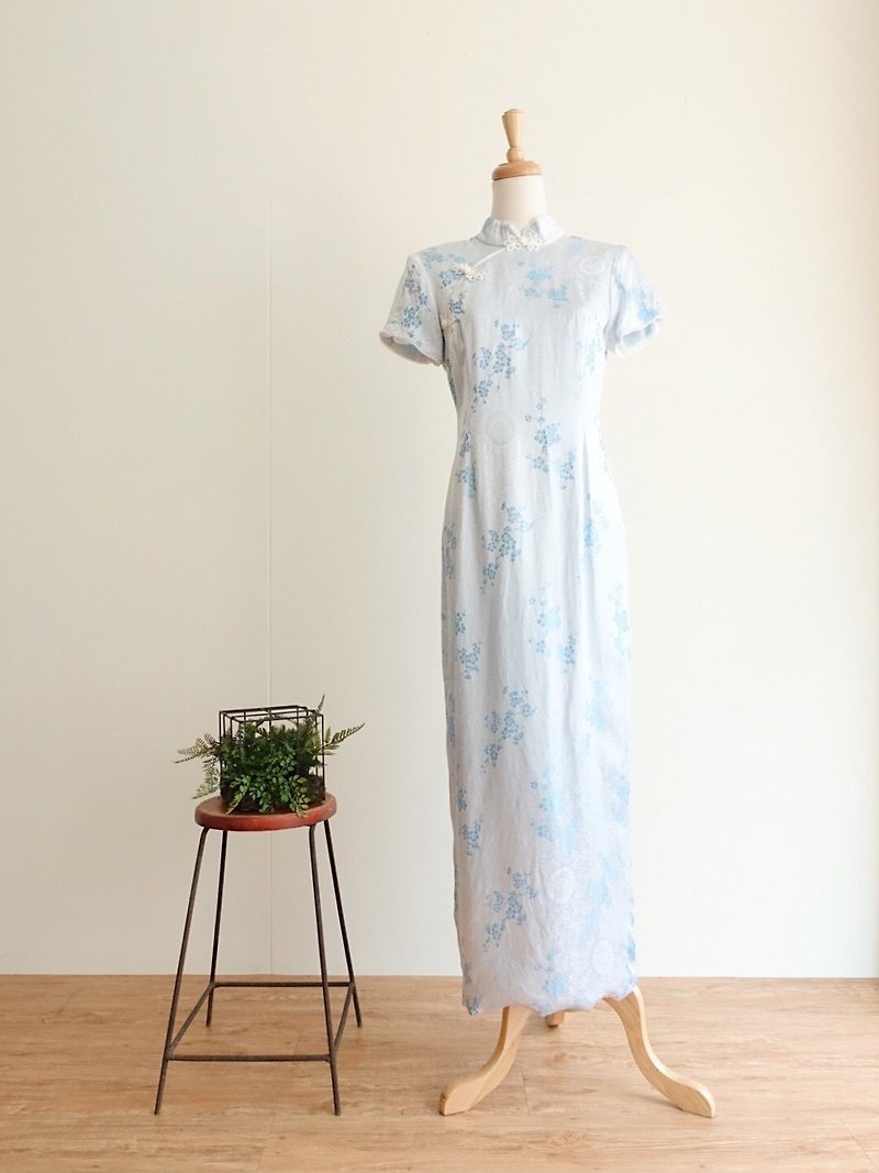 Vintage 旗袍 / 改良式 no.10 - 洋裝/連身裙 - 聚酯纖維 白色